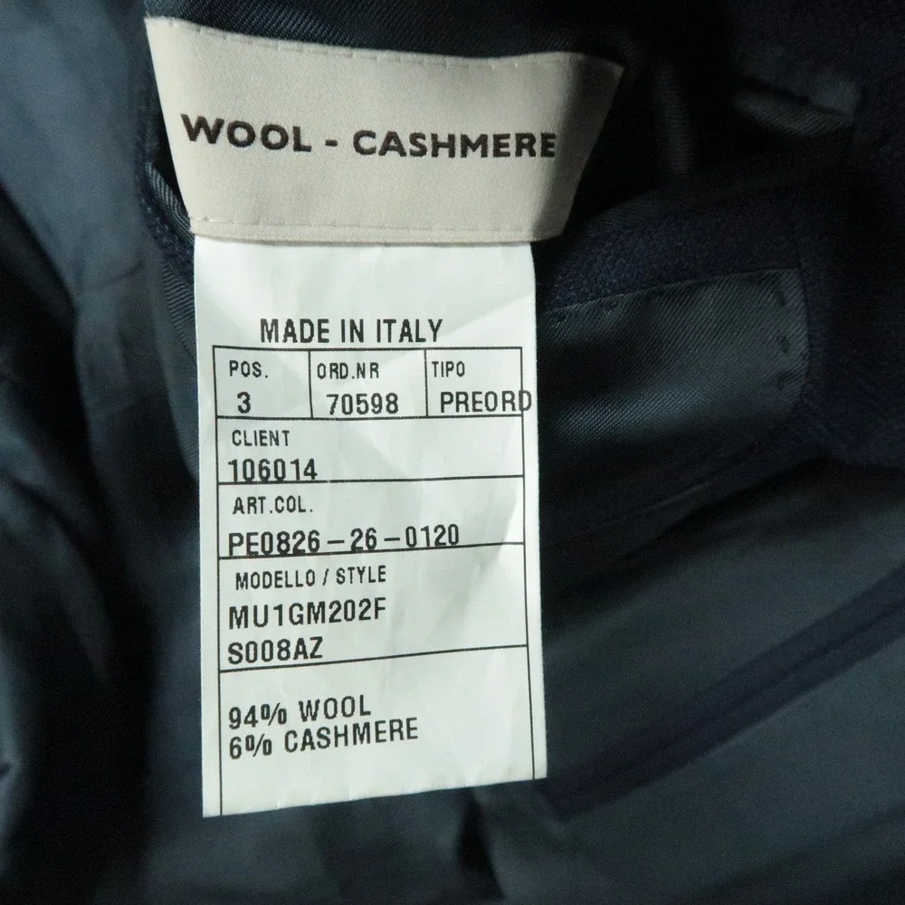 Caruso Suit Mens 56R Blue Wool Cashmere Blazer Pants Italy US 46R